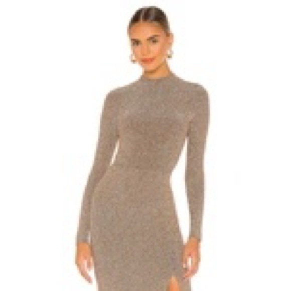 NWOT SHOW ME YOUR
MUMU Party Time Bodysuit in Gold Shinny Shine size L - Picture 3 of 13